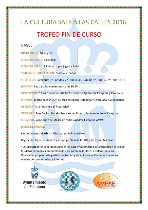 TROFEO (BASES) FIN DE CURSO ,LA CULTURA SALE A LAS CALLES 2016-001